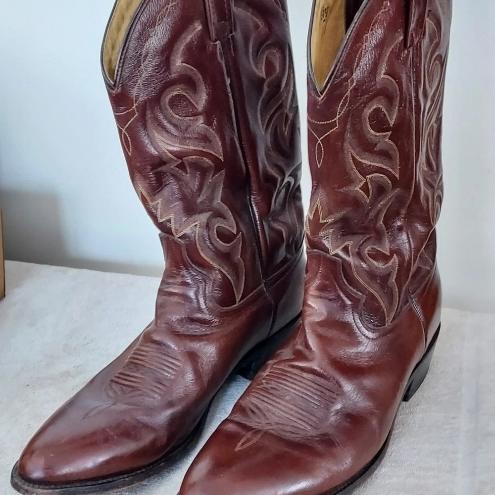 Men's Dan Post Brown Leather Cowboy Boots